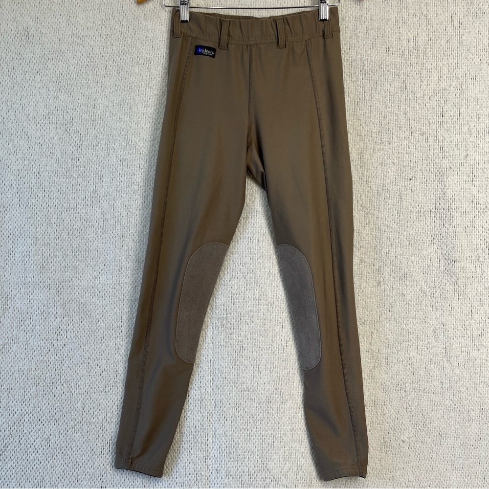 Irideon Riding Breeches Pants Womens Medium Tan Knee Patch Equestrian Pull On M